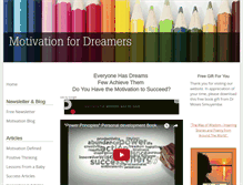 Tablet Screenshot of motivation-for-dreamers.com